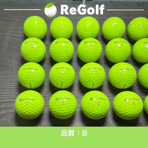 【中古】 ロストボール テーラーメイド TP5x イエロー 2024年モデル 20球 Bランク ゴルフボール リゴルフ